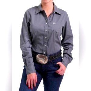 Cinch Grey Show Shirt Small